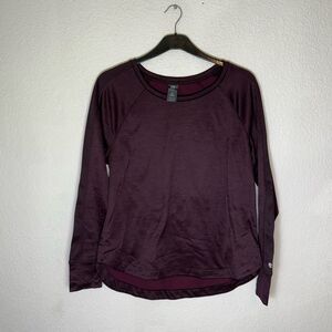 Women's Burgundy Long Sleeve Champion Top Size L